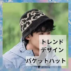 クラッシャーハット ユニセックス 黒 バケットハット 帽子 個性派 人気