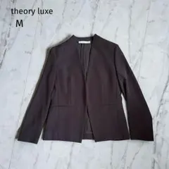 美品✨ セオリーリュクス ノーカラージャケット （38） 濃紺 Theory