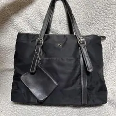 キタムラ　ナイロン トートバッグ　ブラック