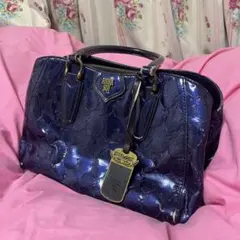 希少 ANNA SUI アナスイ ウォールデコ ミニボストンバッグ ブラウン 蝶