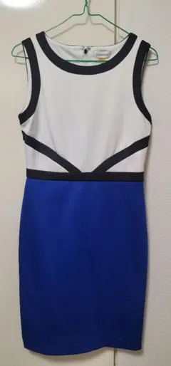 Calvin Klein ノースリーブワンピース バイカラー - メルカリ