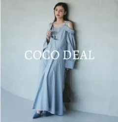 COCO DEAL ニットレイヤーTCスリットシャツフレアワンピース