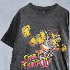 BKTC キャラTシャツ 古着 グレー ストリートファイター 2 リュウ ゲーム