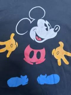 90s ミッキーマウス フェード　ヴィンテージ Tシャツ　シングルステッチ