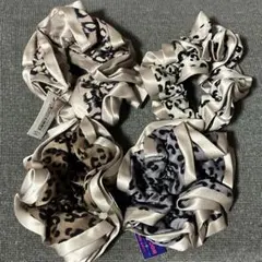 ヒョウ柄シュシュセット