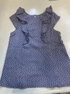 BeBe ワンピース ドット&フリル付き90サイズ