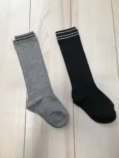 ガールズ ラメラインハイソックス2足セット　グローバルワーク