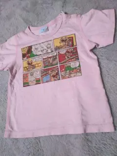 ヒスミニ　コミックプリント 半袖Tシャツ 90cm