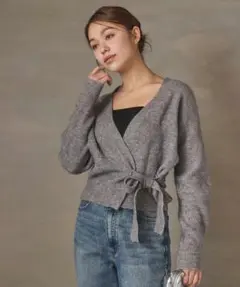 Edit Sheen セーター ニット 長袖 春 カーディガン M グレー 新品