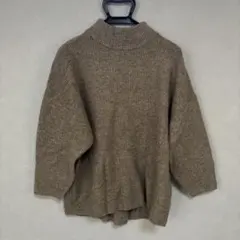 ブラウン　ニット セーター フリーサイズ