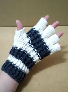 ニット 指なしグローブ 　通勤、通学、寒い時の撮影などに