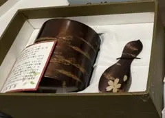 新品　　桜皮　茶筒　茶さじ　日本製