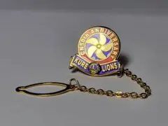 LIONS CLUB ライオンズクラブ　ネクタイピン　白蝶貝タイクリップ２セット