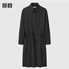 【美品】UNIQLO U ブラックシャツワンピース