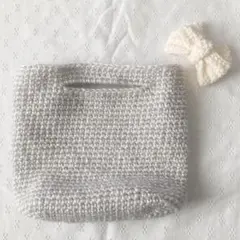 ハンドメイド 編み物 ミニバッグ