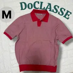 DoCLASSE ポロシャツ レッド ボーダー 綿100% Mサイズのサムネイル