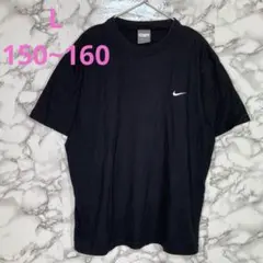 NIKE　ナイキ　（L）　ロゴ刺繍半袖Tシャツ　黒　シンプルベーシックのサムネイル