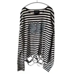 【完売品】GRANCY グランシー　総柄ラインストーン　グラフィック　ロンT