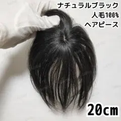 【新品】高級人毛100% 部分ウィッグ ヘアピース ナチュラルブラック③-20