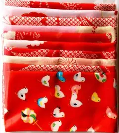 古布じゅばん はぎれ10枚セット No3「おまけ付き」