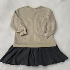 GU ワンピース 130サイズ 長袖 プリーツスカート