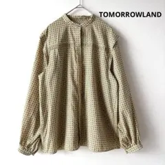 極美品　トゥモローランド　コモンフラワープリント　スタンドカラーブラウス TOMORROWLAND （トゥモローランド）の「コモンフラワープリント
