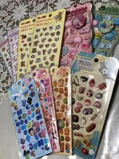 プライズ品シール10枚セット、トムジェリ、スヌーピー有