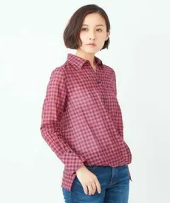 洗える　ギンガムチェック2WAYシャツのサムネイル