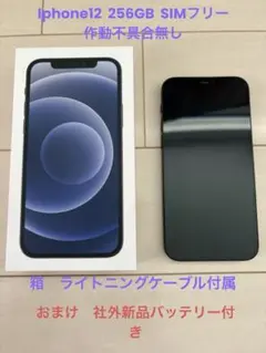 Apple iPhone 12 ブラック 本体 箱あり オマケ付き