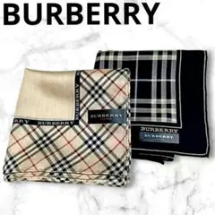 新品 未使用 BURBERRY バーバリー ハンカチ 2点セット ノバチェック