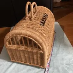 n*o様 ラタン製アーチ型猫用キャリーバッグ