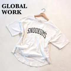 グローバルワーク Tシャツ M 半袖 ホワイト 綿 カジュアル
