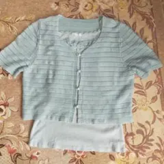 TO BE CHIC サマーニット ボレロ ミントグリーンのサムネイル