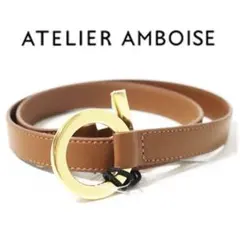 颯季♡ 新品♡ ANAYI ヌバックオリジナルバックル ベルト　茶　本革 颯季様専用♡ 新品♡ ANAYI ヌバックオリジナルバックル ベルト 茶 本