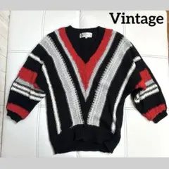 Vintage used 80s 90s ニット　セーター　赤