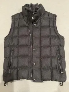モンクレール MONCLER TENAY ウール ダウンベスト グレー【サイズ2