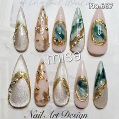 オーダー　ニュアンスネイル　ミラー　マグネット　大理石ネイル　ネイルチップ