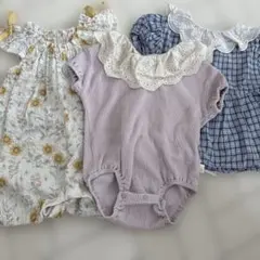 バースデイ　春夏用ベビーロンパース3枚セット　70サイズ