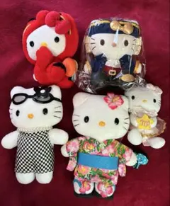 希少レア ハローキティ ぬいぐるみ 浴衣シリーズ まとめ売り 平成