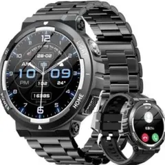 スマートウォッチ⭐️通話機能 2種バンド付 400mAhバッテリー 3ATM防水