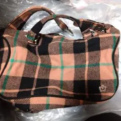 MARY QUANT マリークワント　チェックウール素材バック
