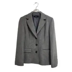 Krone テーラードジャケット 9号 グレー シングルボタン フォーマル