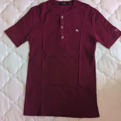 BURBERRY BLACK LABEL ヘンリーネック Tシャツ ボルドーのサムネイル