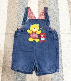 ミキハウス　デニムオーバーオール 80