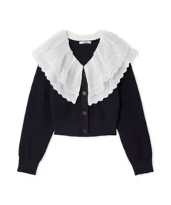 SNIDEL レースカラーニットプルオーバー スナイデル