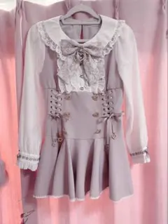 ♡LIZLISA♡ フリルリボンセットアップ　ピンク　美品　正規品