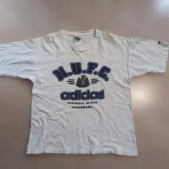 90s アディダス tシャツ M 白 ビッグロゴ