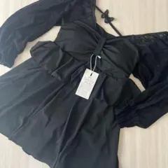 ワンピース水着　体型カバー　LL 大きいサイズ　黒　韓国系のサムネイル