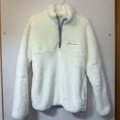Champion フリースジャケット ハーフジップ ホワイト Mサイズ