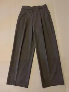 UNIQLO ★ タックワイドパンツ グレー S